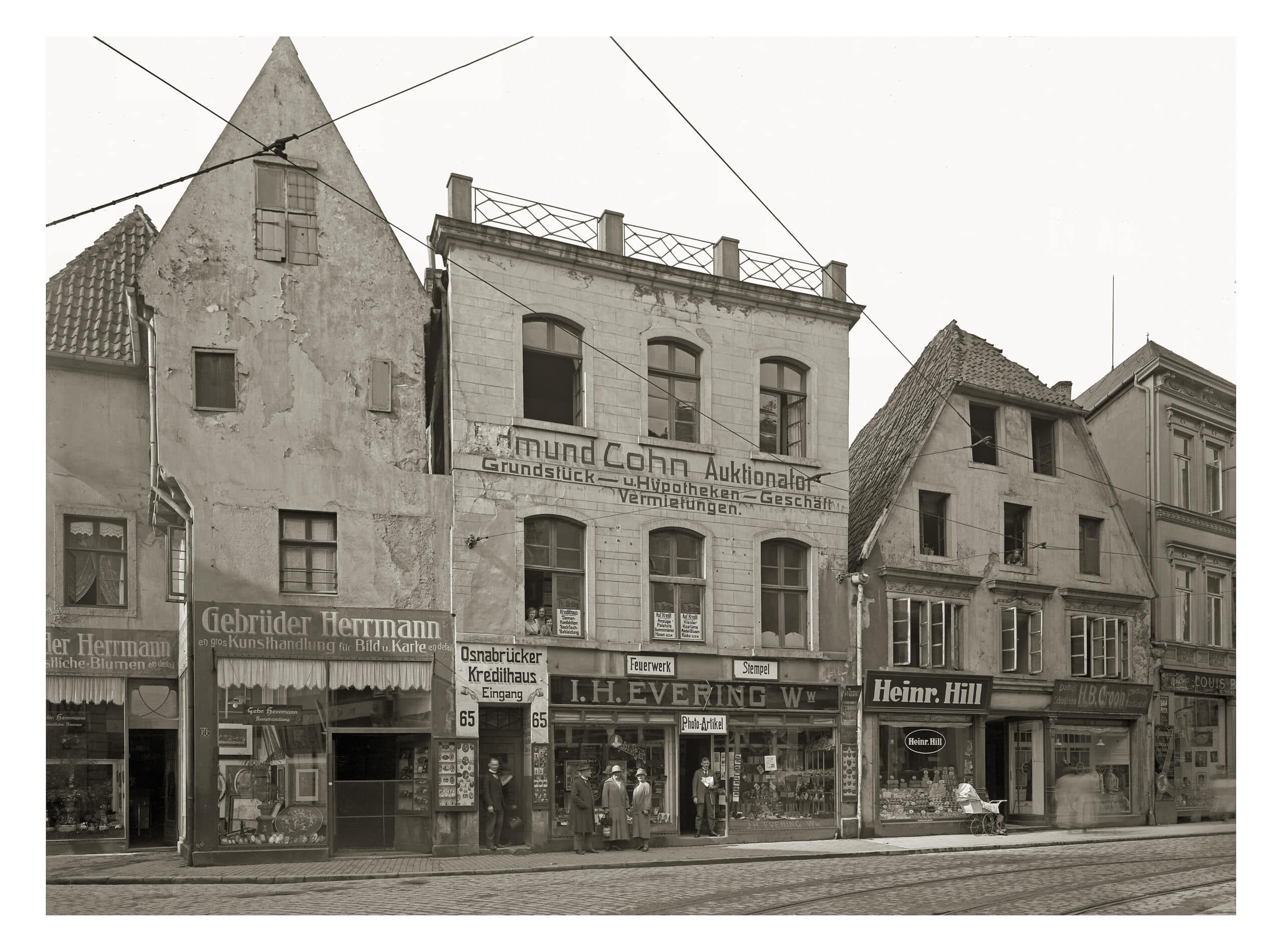Grosse Straße Osnabrück, Foto: Rudolf Lichtenberg, 1926