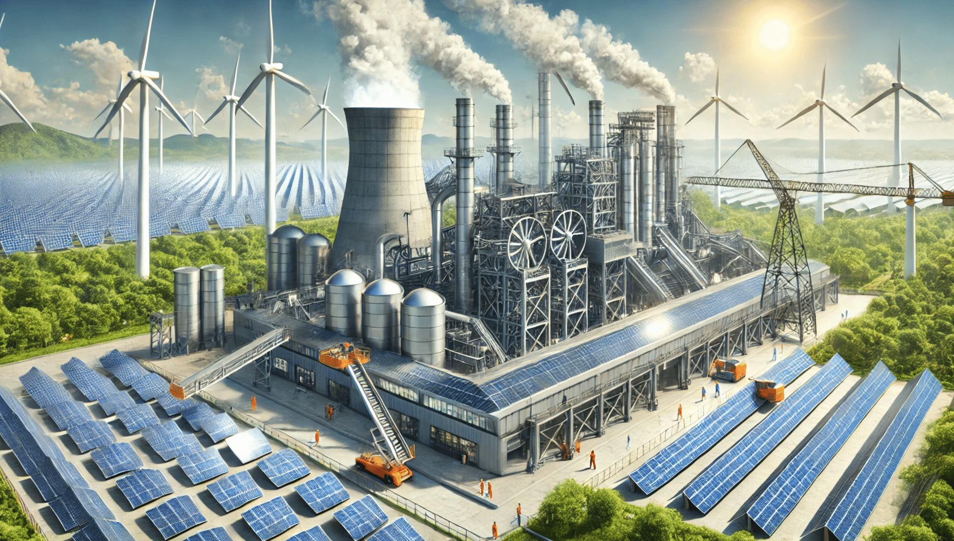 Vision Klimaneutrale Stahlindustrie – KI-generiert
